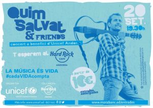 “Música és Vida”, concert de Quim Salvat & Friends a benefici d’Unicef Andorra @ Hard Rock Café | Andorra la Vella | Andorra la Vella | Andorra