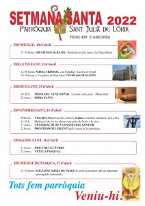Setmana Santa 2022 @ Església Parroquial de Sant Julià de Lòria