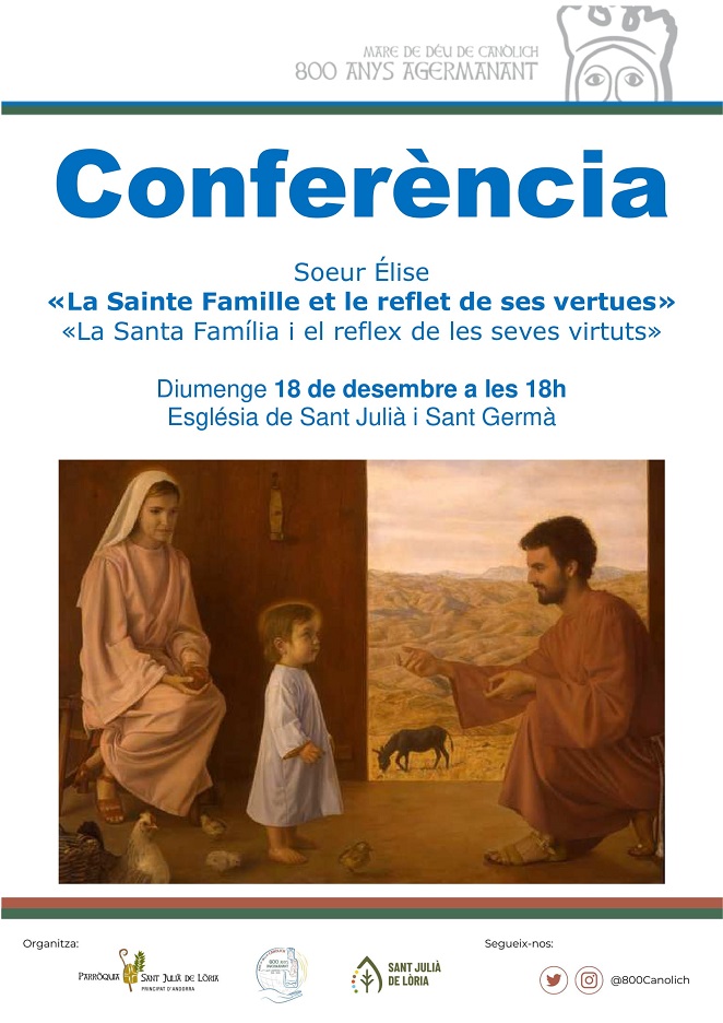 Conferència Soeur Élise «La Sainte Famille et le reflet de ses vertues» @ Església de Sant Julià de Lòria