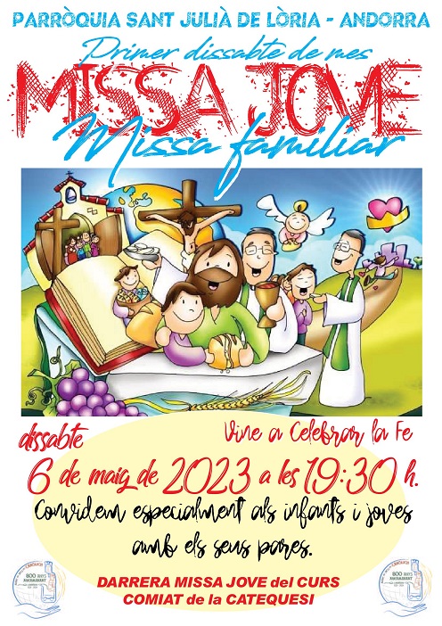 Missa d'Infants i Joves, dissabte 6 de maig @ Església de Sant Julià de Lòria