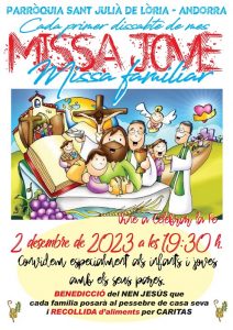 Missa d'infants i joves, 2 desembre de 2023 a les 19:30 h. @ Església de Sant Julià de Lòria